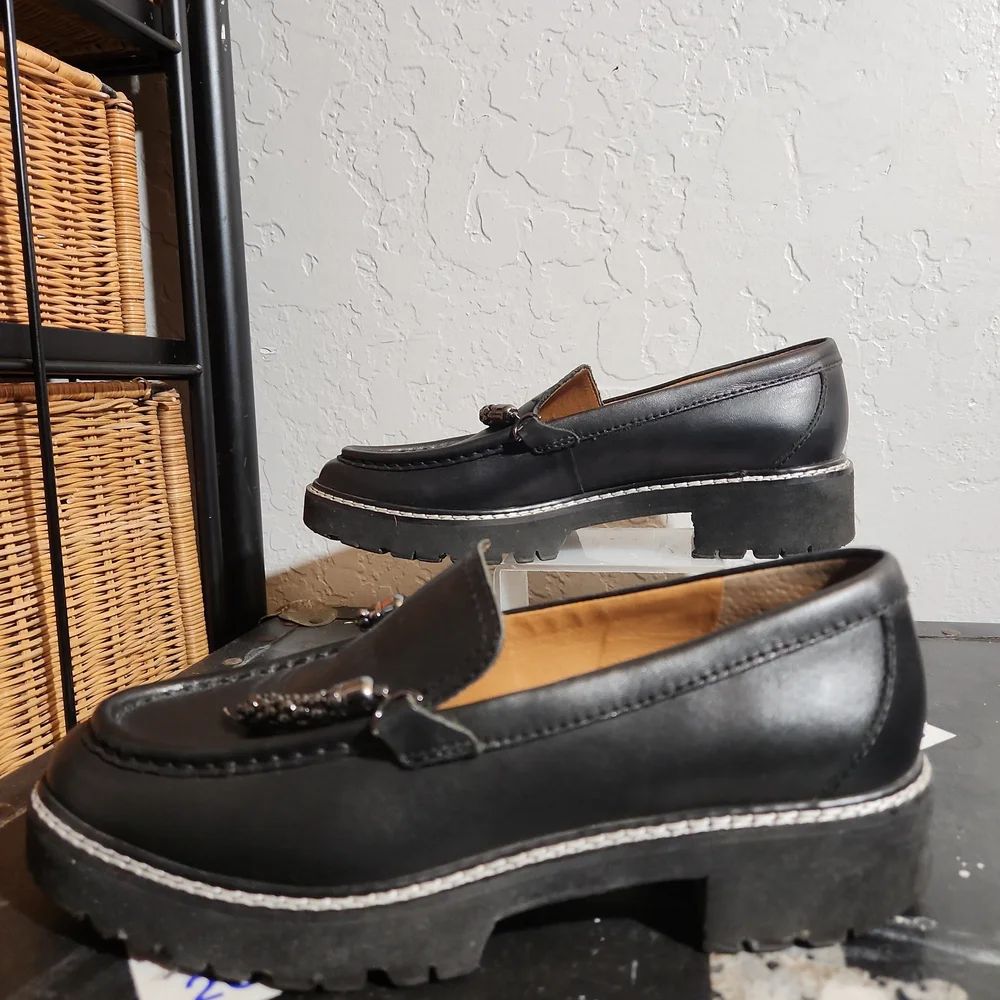 Sarto Size 7 By Franco Sarto Domina Leather Loafer